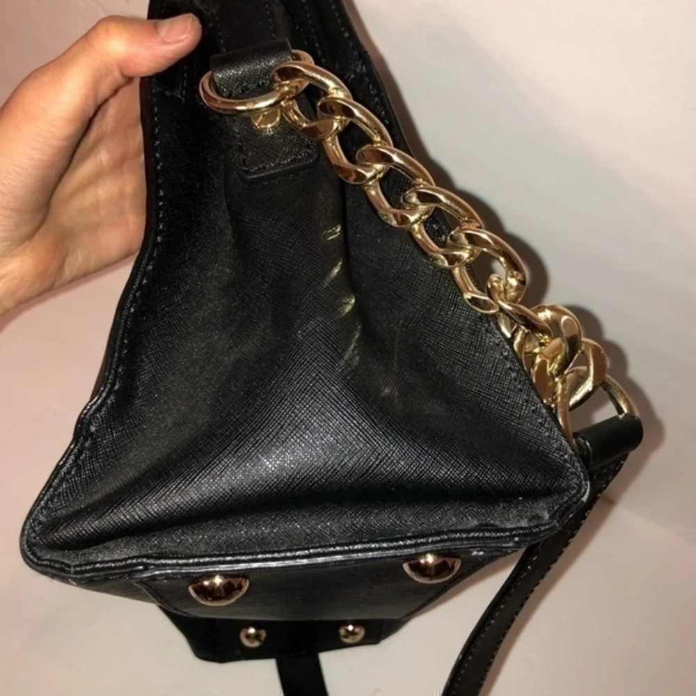 MICHAEL KORS black saffiano leather Hamilton bag